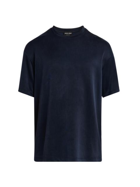 GIORGIO ARMANI Men's Jersey Crewneck T-Shirt - Blue Navy