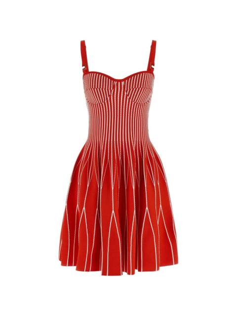 ELISABETTA FRANCHI two-tone knitted mini dress