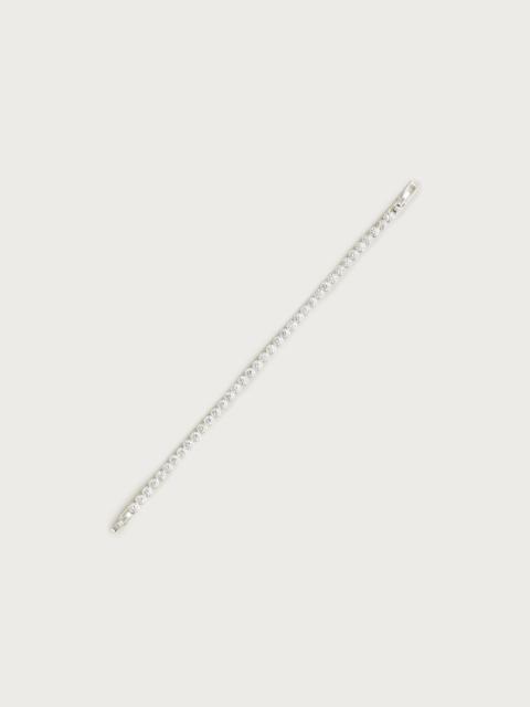 J.CREW Round cubic zirconia bezel-set tennis bracelet