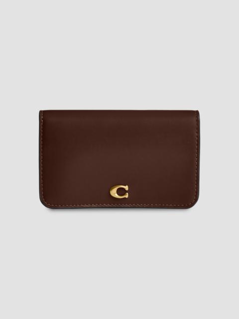 COACH Women's Essential Slim Leather Card Case - Maple