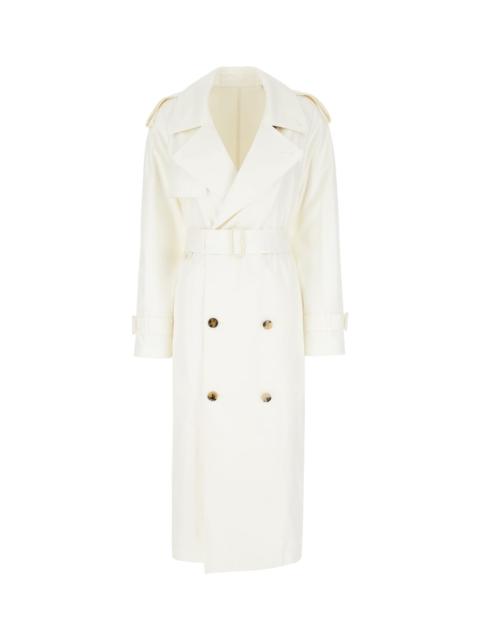 Ivory Silk Trench