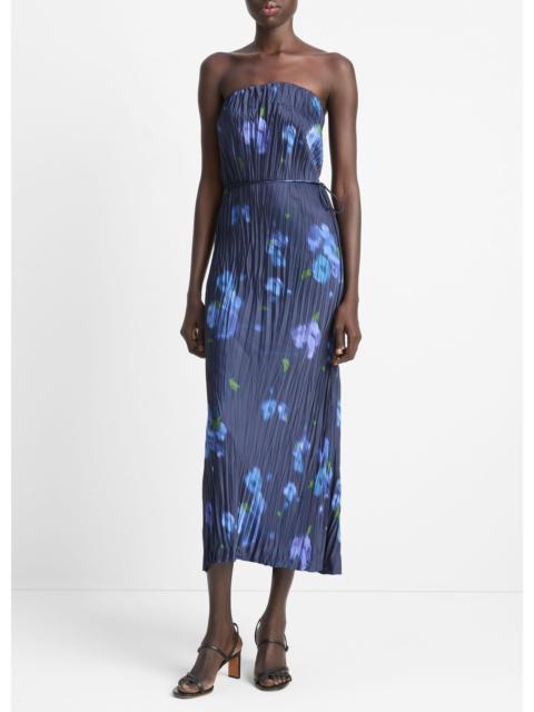Vince Poppy Blur Crushed Satin Dress