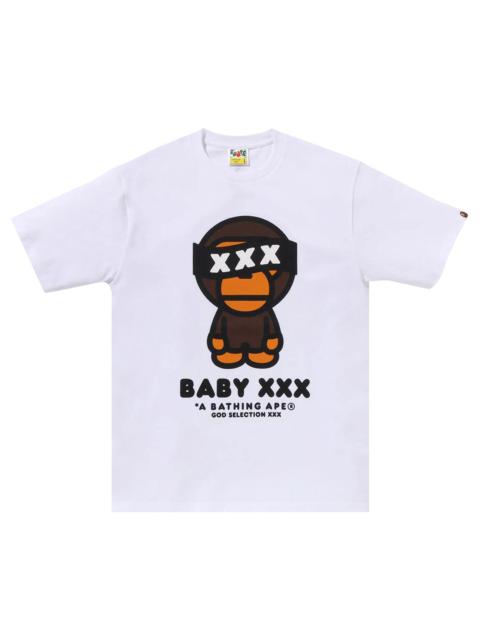 BAPE x GOD SELECTION XXX Baby Milo Tee 'White'