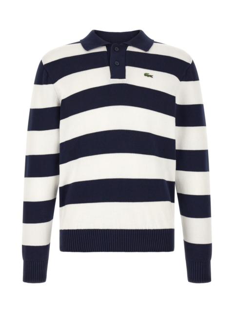 LACOSTE Striped Pulover With Polo Collar