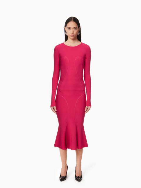 NINA RICCI LONG MERMAID SKIRT WITH CUTLINES