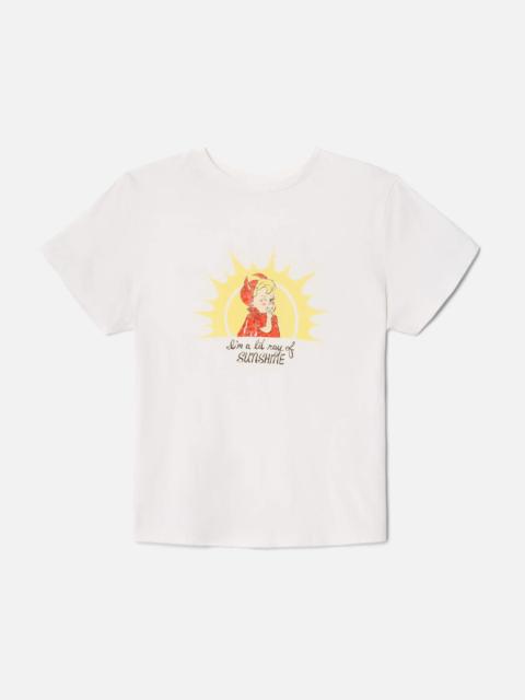 RE/DONE Burnout Classic "Ray of Sunshine" Tee - Vintage White