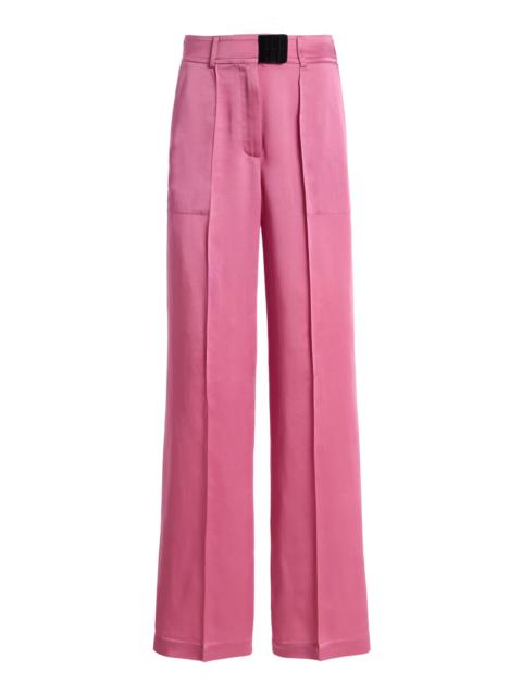 BEVZA Exclusive Bra Closure Satin Trousers pink