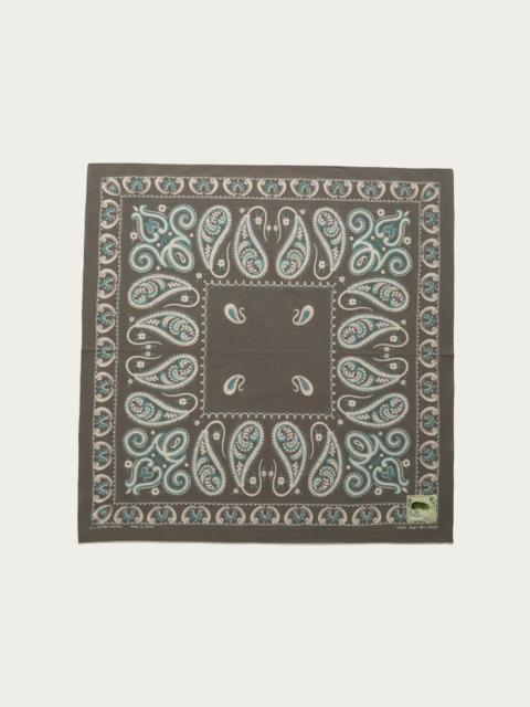 Kapital Fastcolor Selvedge Bandanna (SAMBO Paisely) 30x30 - Khaki