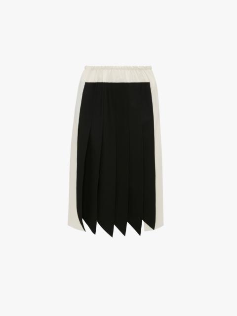 Victoria Beckham Pleated Panel Detail Skirt In Vanilla