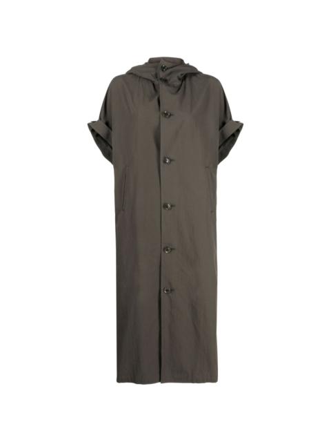 Y's slouchy-hooded button-down cape
