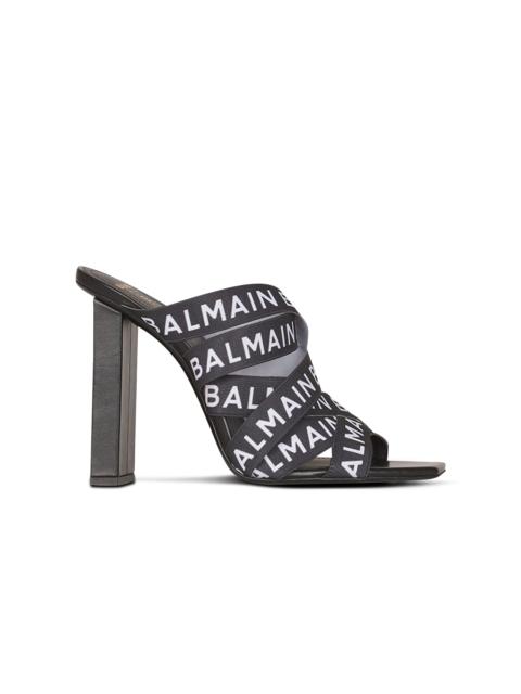 Union sandals with Balmain logo print