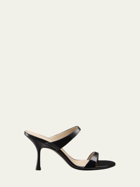 Stuart Weitzman Nudist Patent Leather Dual-Strap Sandals