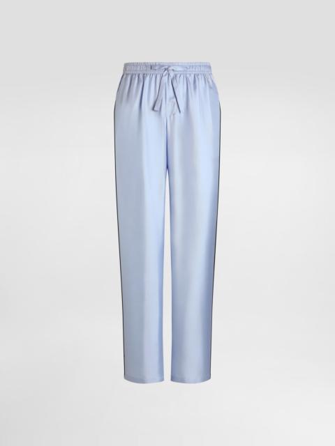 Silk twill trousers