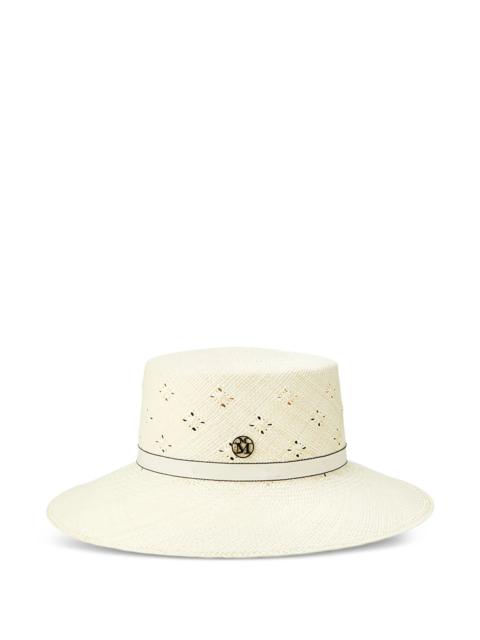 MAISON MICHEL Maison Michel Ludi Perforated Ribbon-detailed Hat