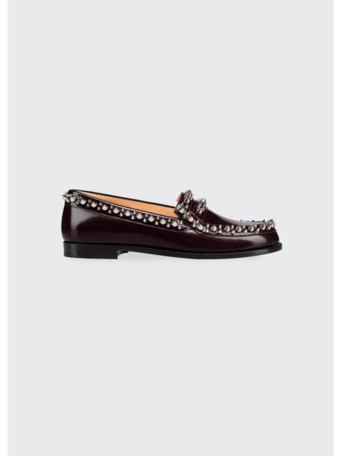 Christian Louboutin Mattia Spikes Donna Leather Loafers