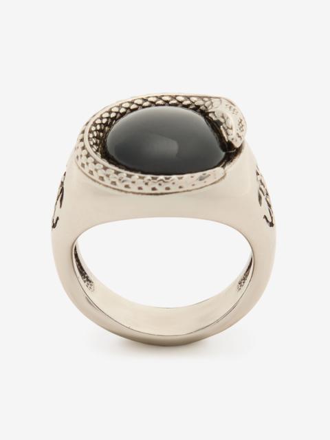 Roberto Cavalli Cocktail Ring With Snake