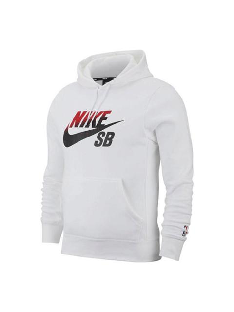 Nike Men's Nike Sb Icon Gradient Logo Skateboard Sports Pullover White BV6751-100