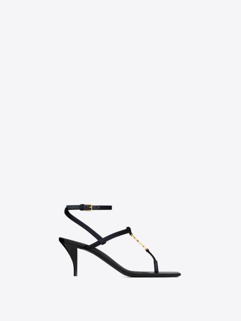 SAINT LAURENT cassandra sandals in silk satin