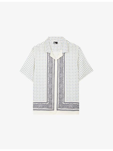 The Kooples Bandana-Print Camp-Collar Woven Shirt