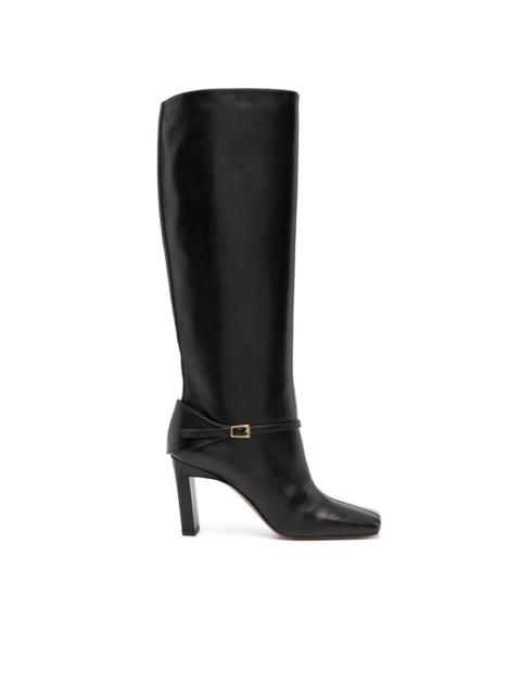 WANDLER Isa 85mm square-toe boots