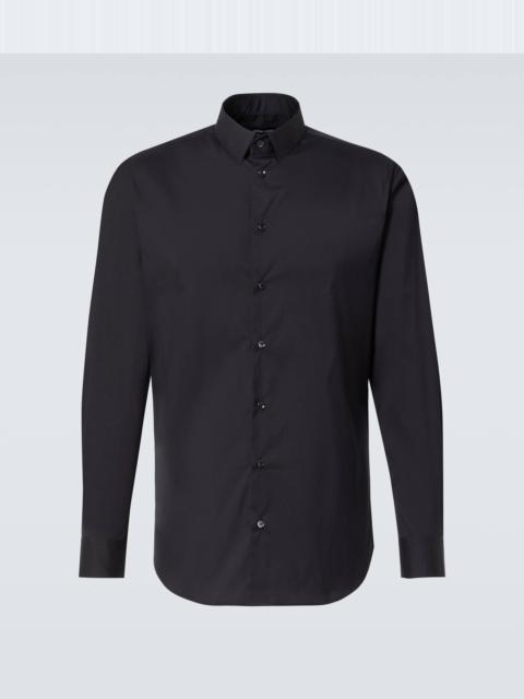 GIORGIO ARMANI Cotton-blend poplin shirt