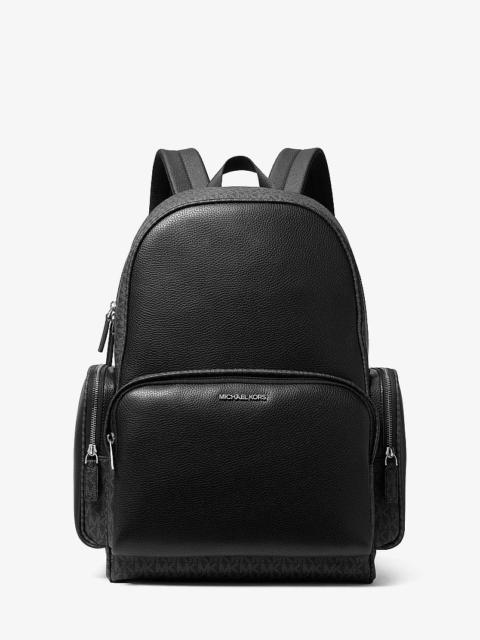 MICHAEL KORS Cooper Leather and Signature Logo Backpack