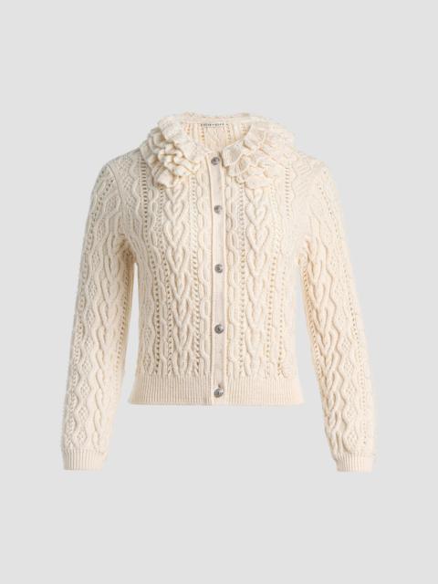 Alice + Olivia Women's Doris Cable-Knit Cardigan - Soft White