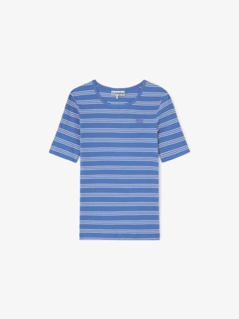 GANNI T-SHIRT IN COTTON RIB