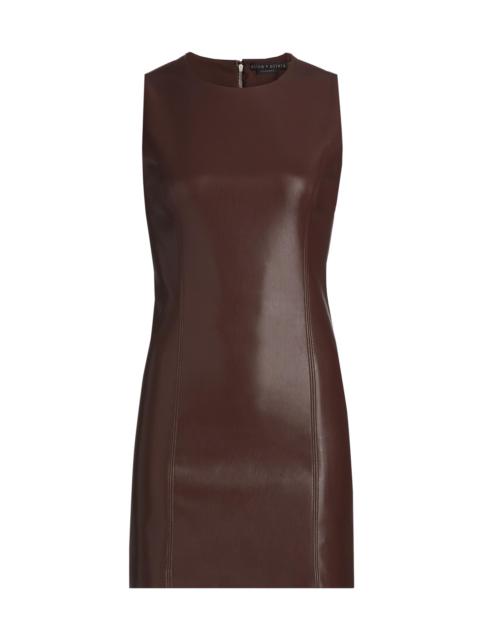 Alice + Olivia Women's Lena Faux Leather Minidress - Espresso