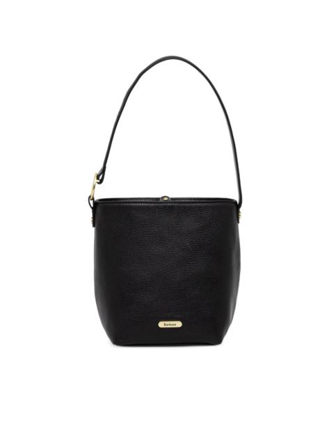 Barbour Cedar leather tote bag