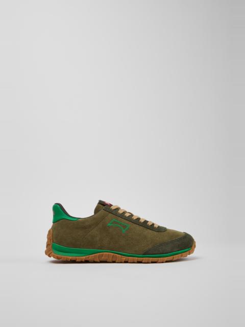 CAMPER Drift Walk Green Suede and Leather Sneakers for Women.