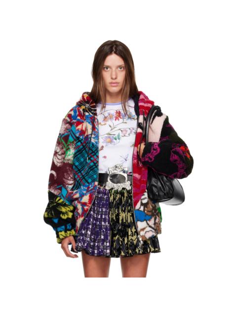 Chopova Lowena Multicolor Patchwork Oversized Hooded Fleece Jacket