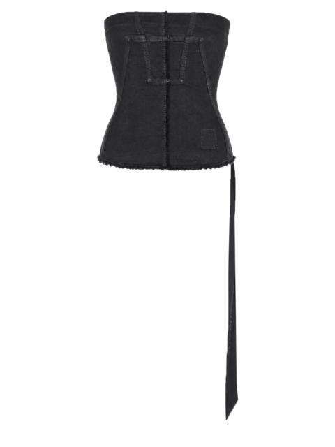 Rick Owens DRKSHDW TOP SPLINTERED BUSTIER IN DENIM