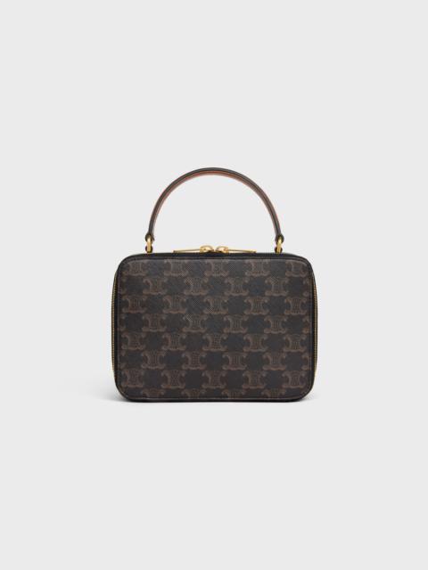 CELINE VANITY BOX in TRIOMPHE CANVAS AND CALFSKIN