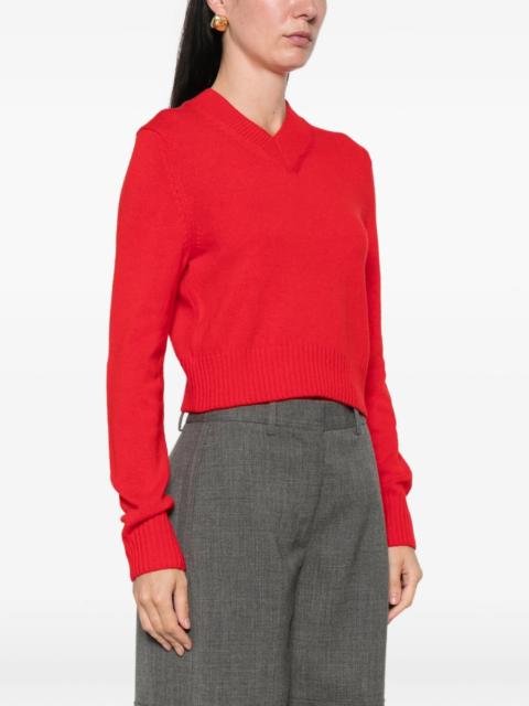 soeur Soeur Jonas Ribbed-knit V-neck Sweater