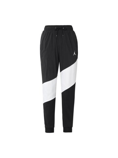 Jordan Air Jordan Wings Diamond Woven Sports Colorblock Sports Long Pants Black CI7922-010