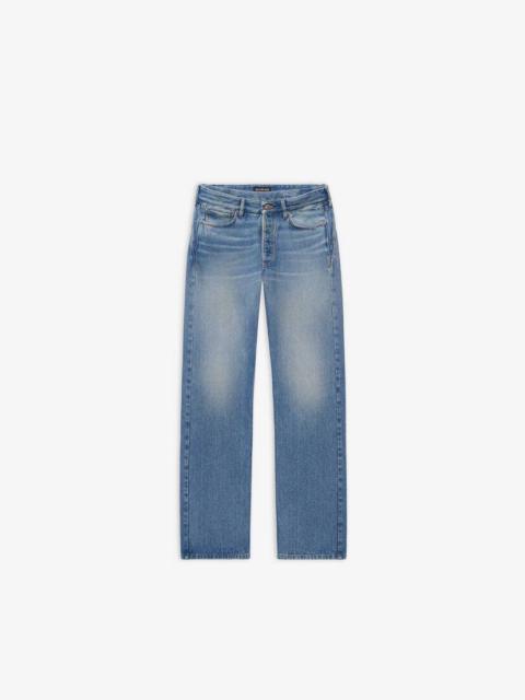 BALENCIAGA Men's Flatground Slim Pants in Indigo