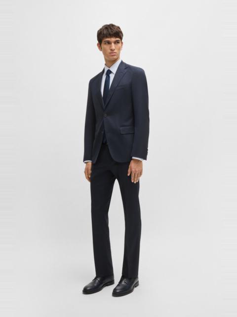 BOSS SLIM-FIT SUIT IN MICRO-PATTERNED STRETCH WOOL