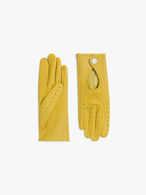 MUSTARD LEATHER DRIVING GLOVES