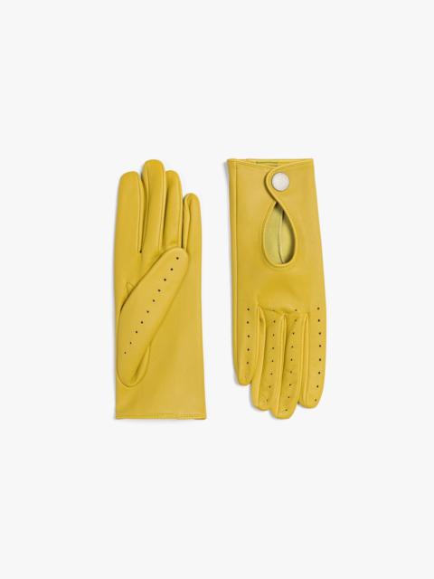 Mackintosh MUSTARD LEATHER DRIVING GLOVES