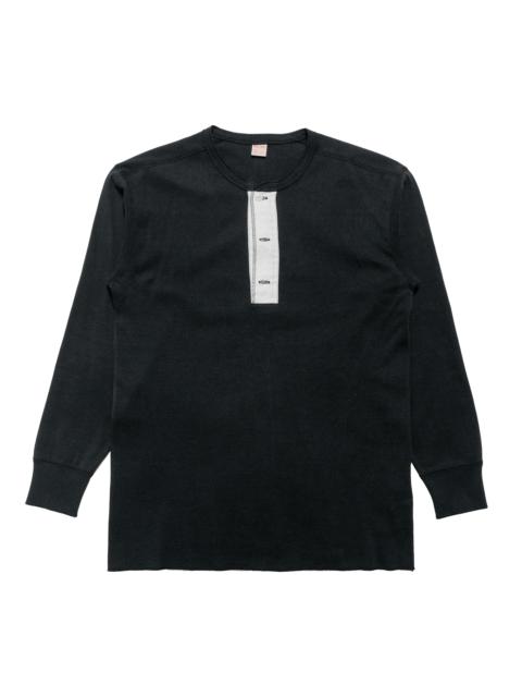 The Real McCoys MC23111 Union Henley Undershirt L/S Black