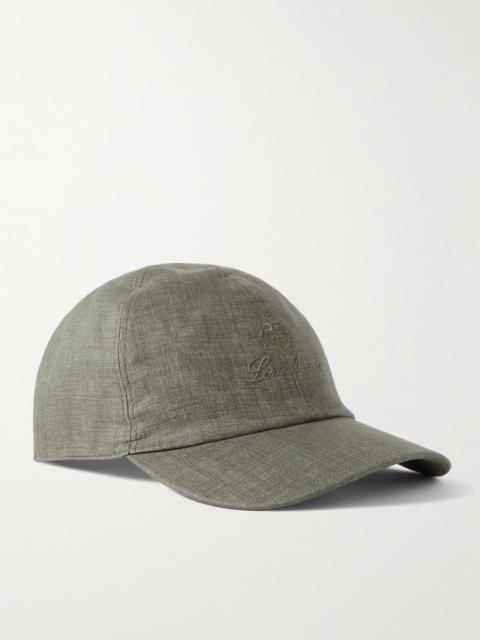 Loro Piana Logo-Embroidered Linen Baseball Cap