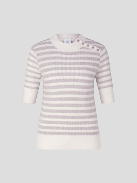 BOGNER Jaren short-sleeved pullover in Lilac/Beige