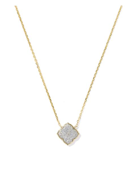 KENDRA SCOTT 0.12 ct Pave Dira 14k Yellow Gold Short Pendant Necklace