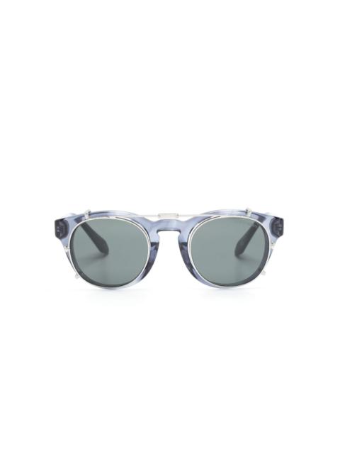 logo-engraved pantos-frame sunglasses