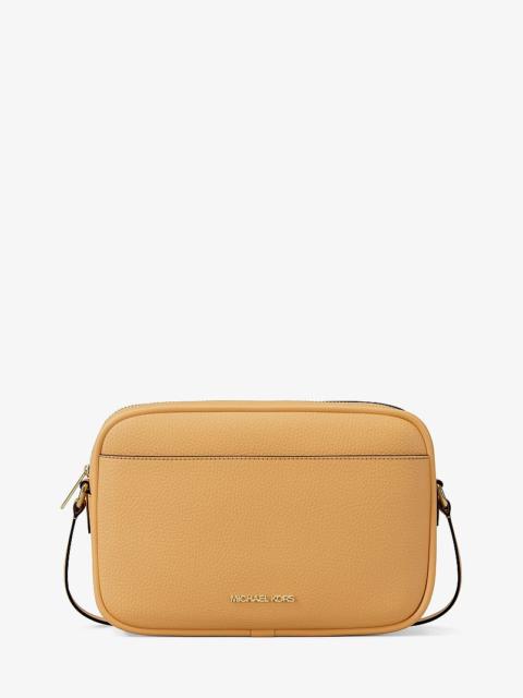 MICHAEL KORS Jet Set Large Pebbled Leather Camera Crossbody Bag