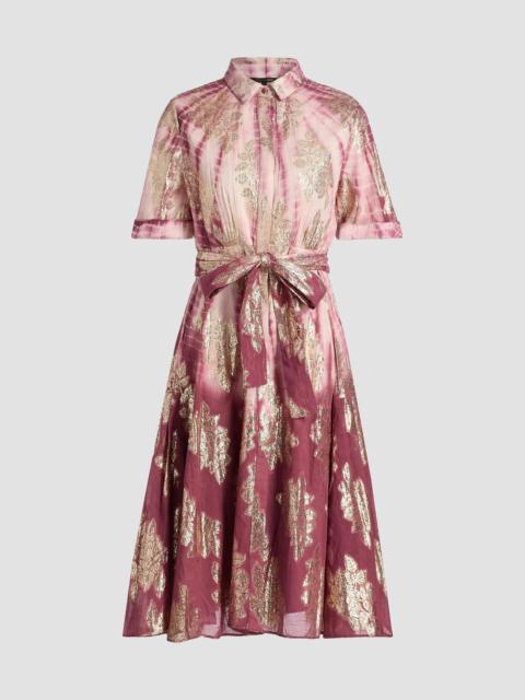 KOBI HALPERIN Women's Tara Metallic Cotton Shirtdress - Rose Multi