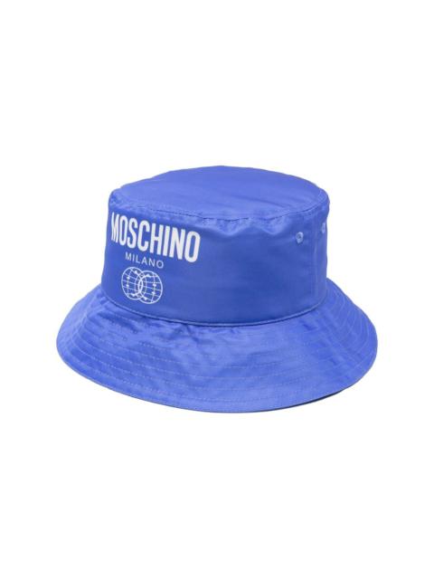 Moschino logo-print bucket hat