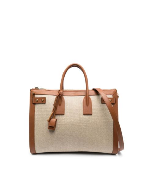 SAINT LAURENT large Sac De Jour linen tote bag