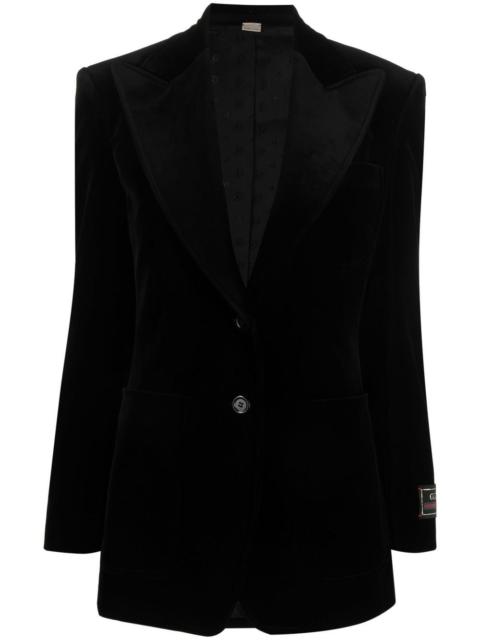 GUCCI single-breasted velvet blazer